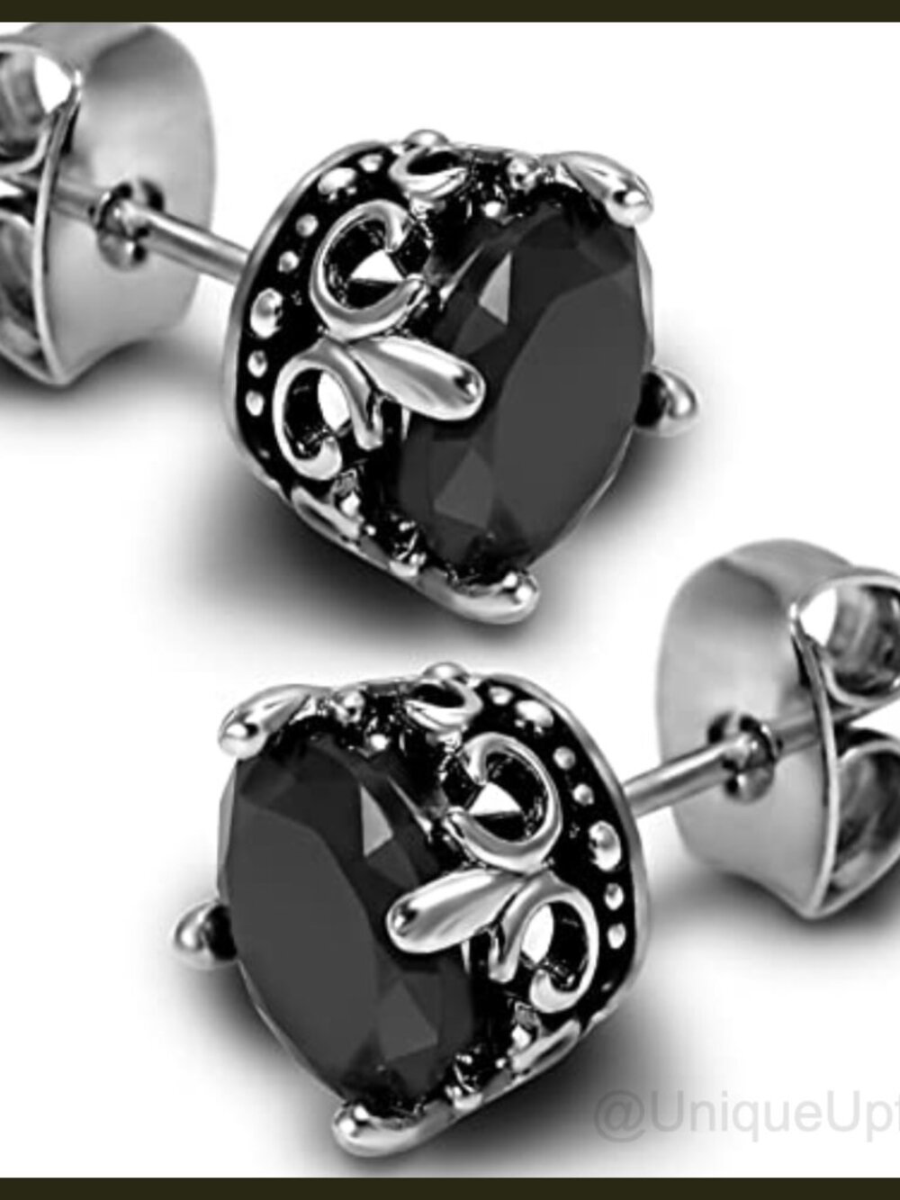 Hypoallergenic Stainless Steel Cubic Zirconia Stud Earrings